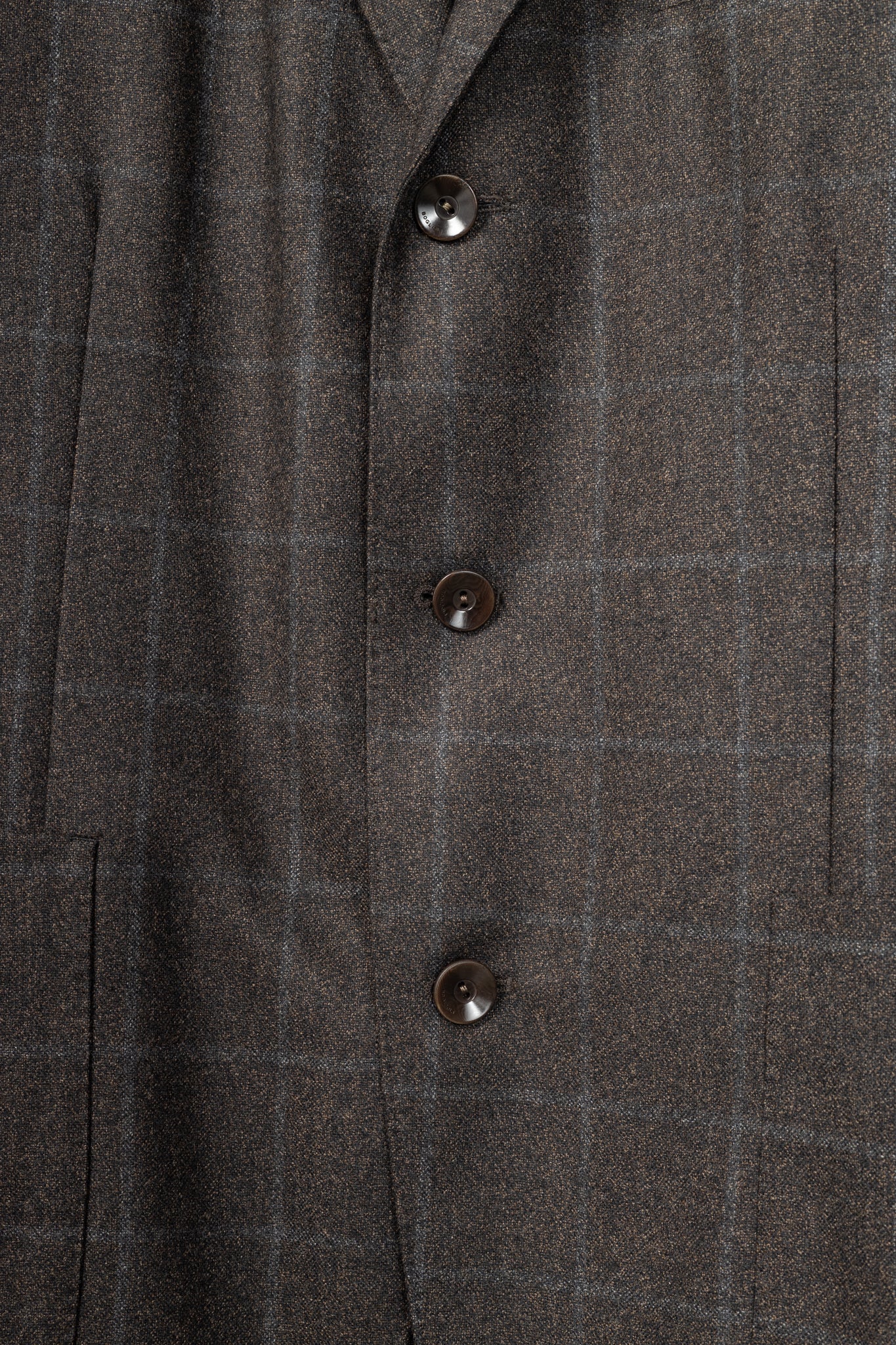 Boglioli Dover Brown Grid Wool-Flannel Blazer
