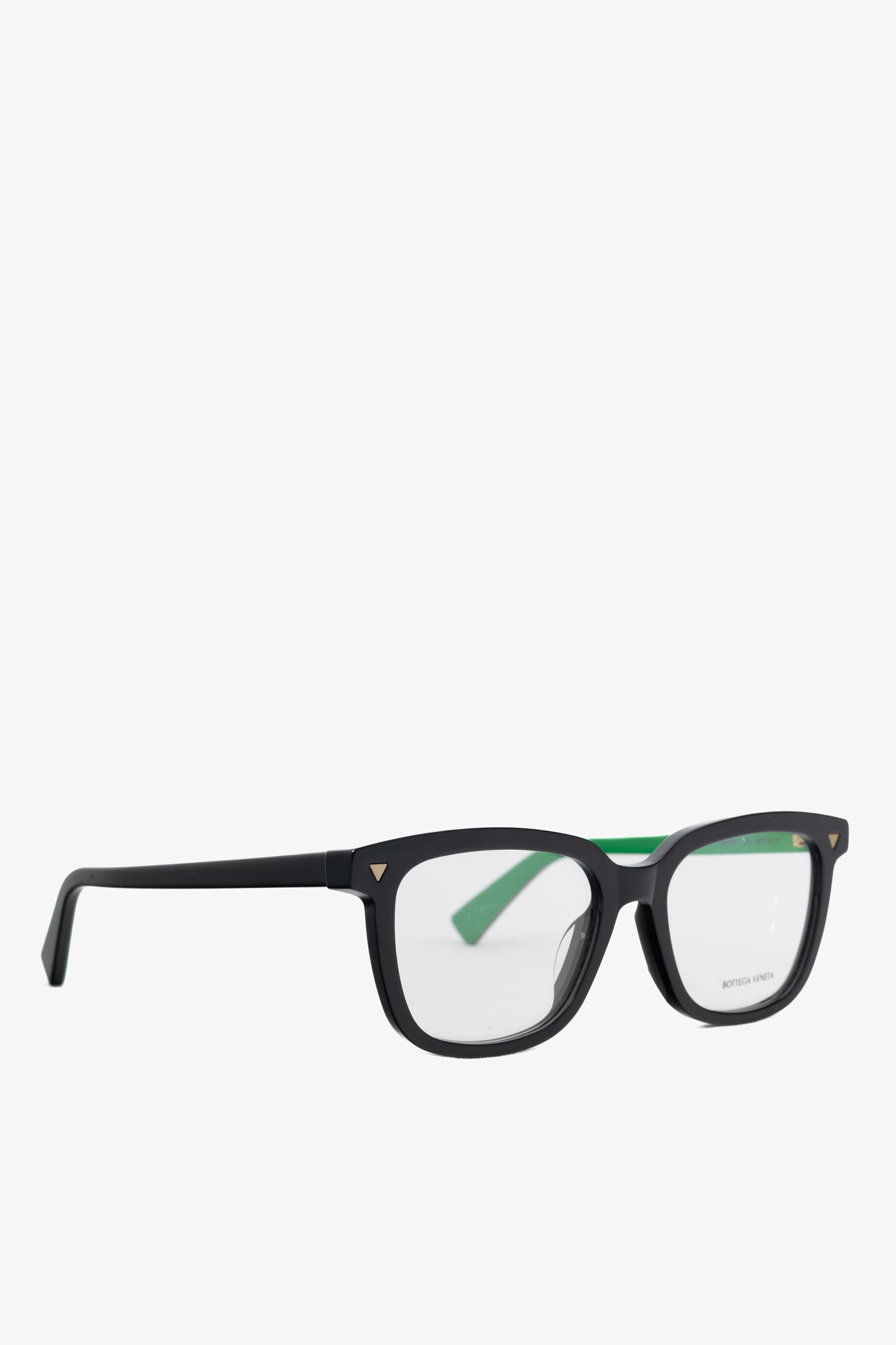 Bottega Veneta BV1229OA Black & Green Acetate Square Glasses