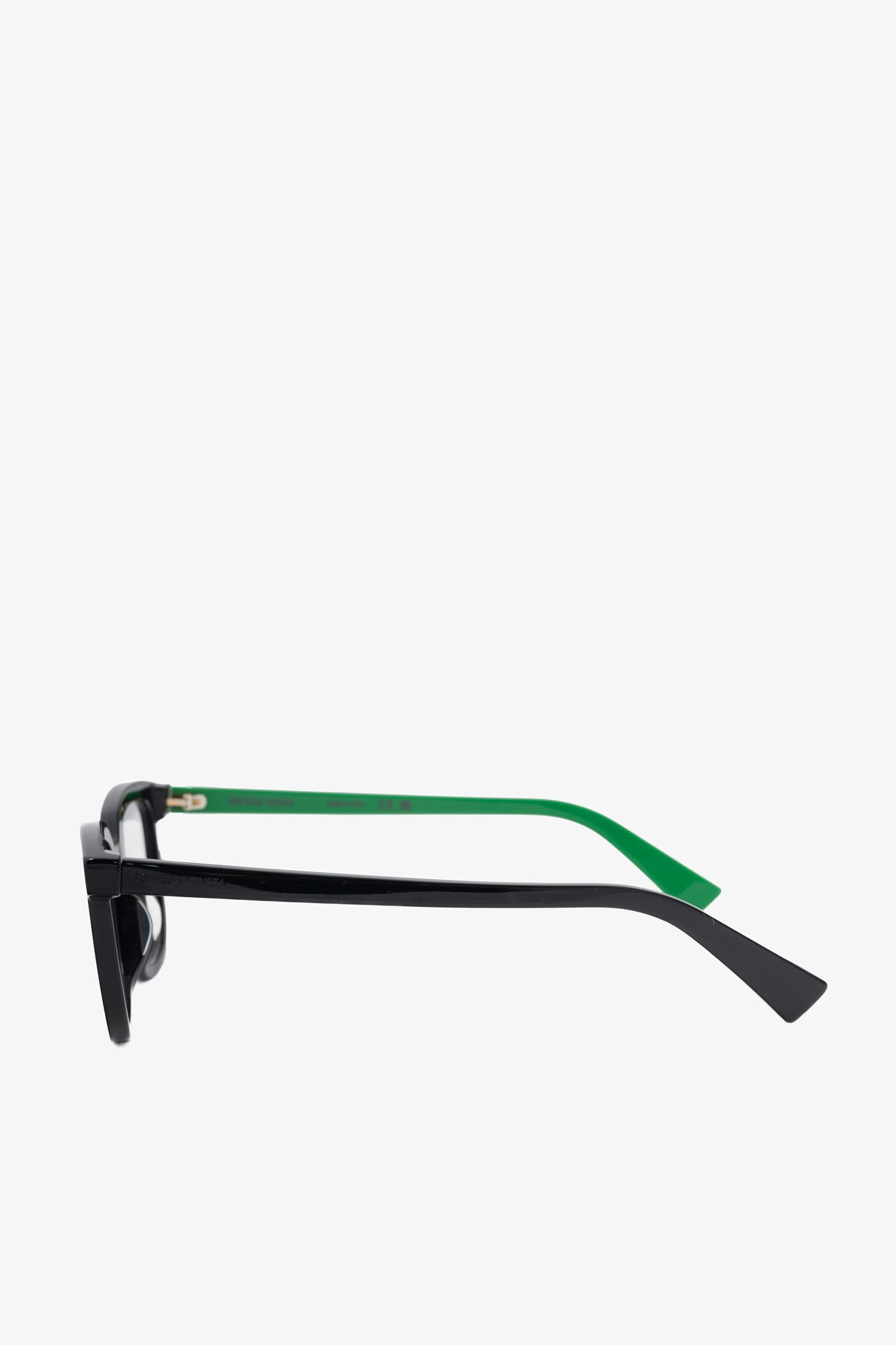 Bottega Veneta BV1229OA Black & Green Acetate Square Glasses