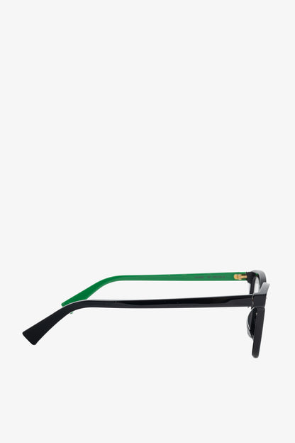 Bottega Veneta BV1229OA Black & Green Acetate Square Glasses