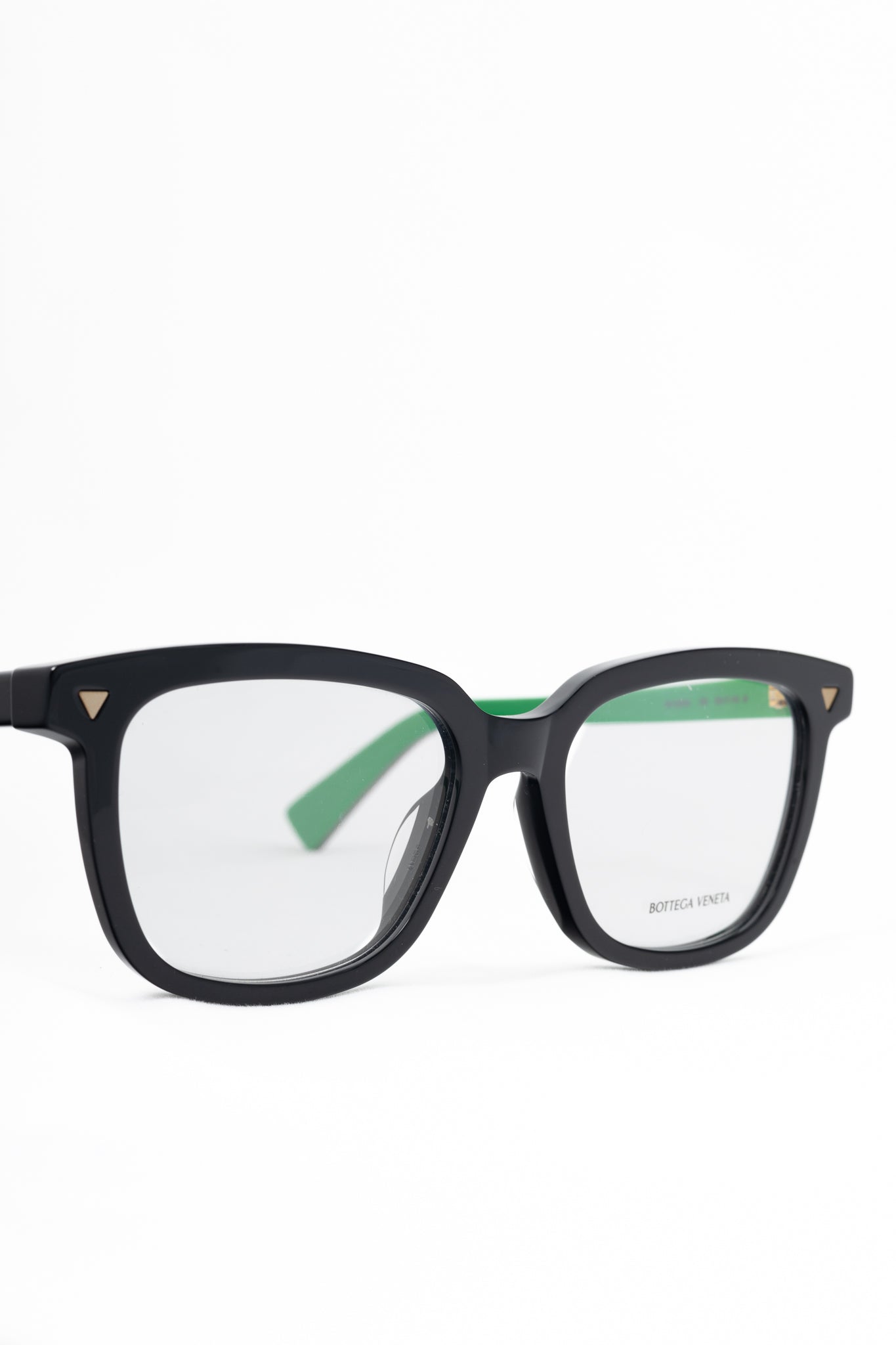 Bottega Veneta BV1229OA Black & Green Acetate Square Glasses