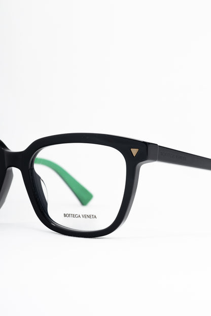 Bottega Veneta BV1229OA Black & Green Acetate Square Glasses