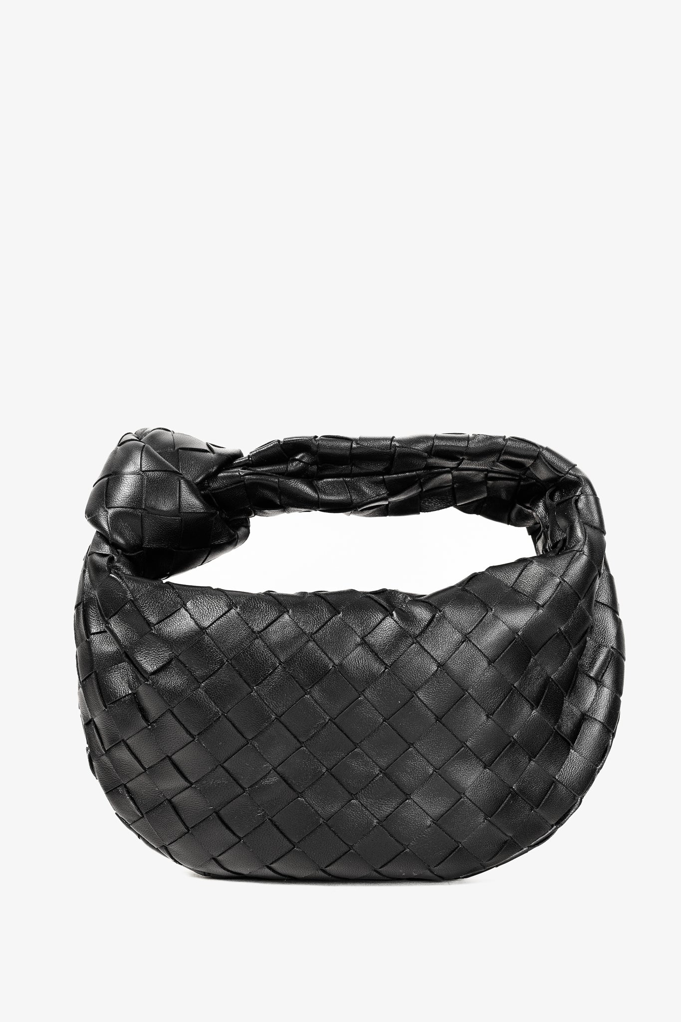 Bottega Veneta Mini Jodie Intrecciato Black Bag