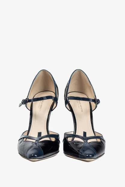Bottega Veneta AW/12 Runway Vernice Black & Blue Patent-Leather Mary-Jane Heels