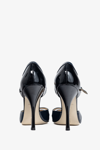 Bottega Veneta AW/12 Runway Vernice Black & Blue Patent-Leather Mary-Jane Heels