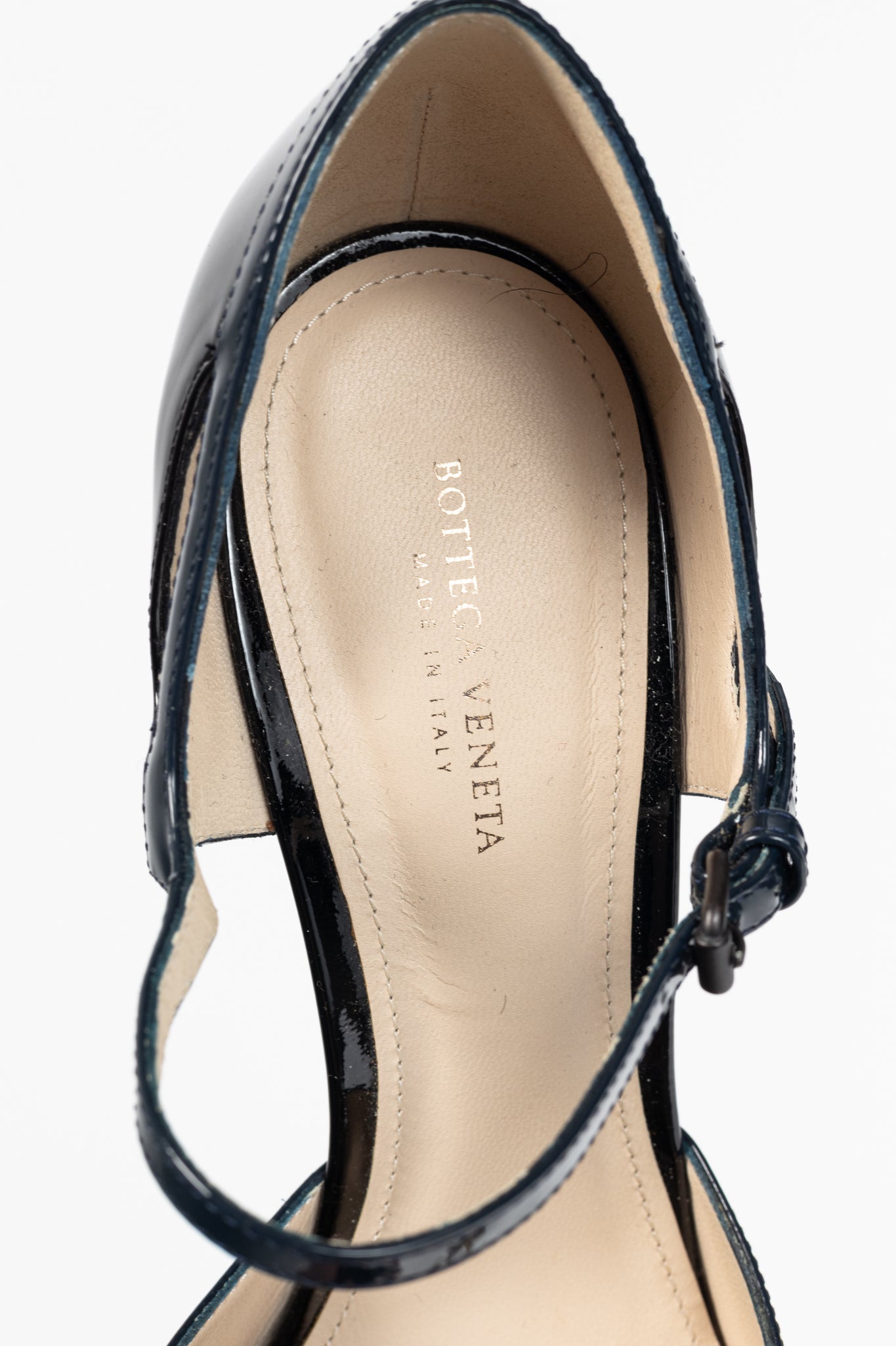 Bottega Veneta AW/12 Runway Vernice Black & Blue Patent-Leather Mary-Jane Heels