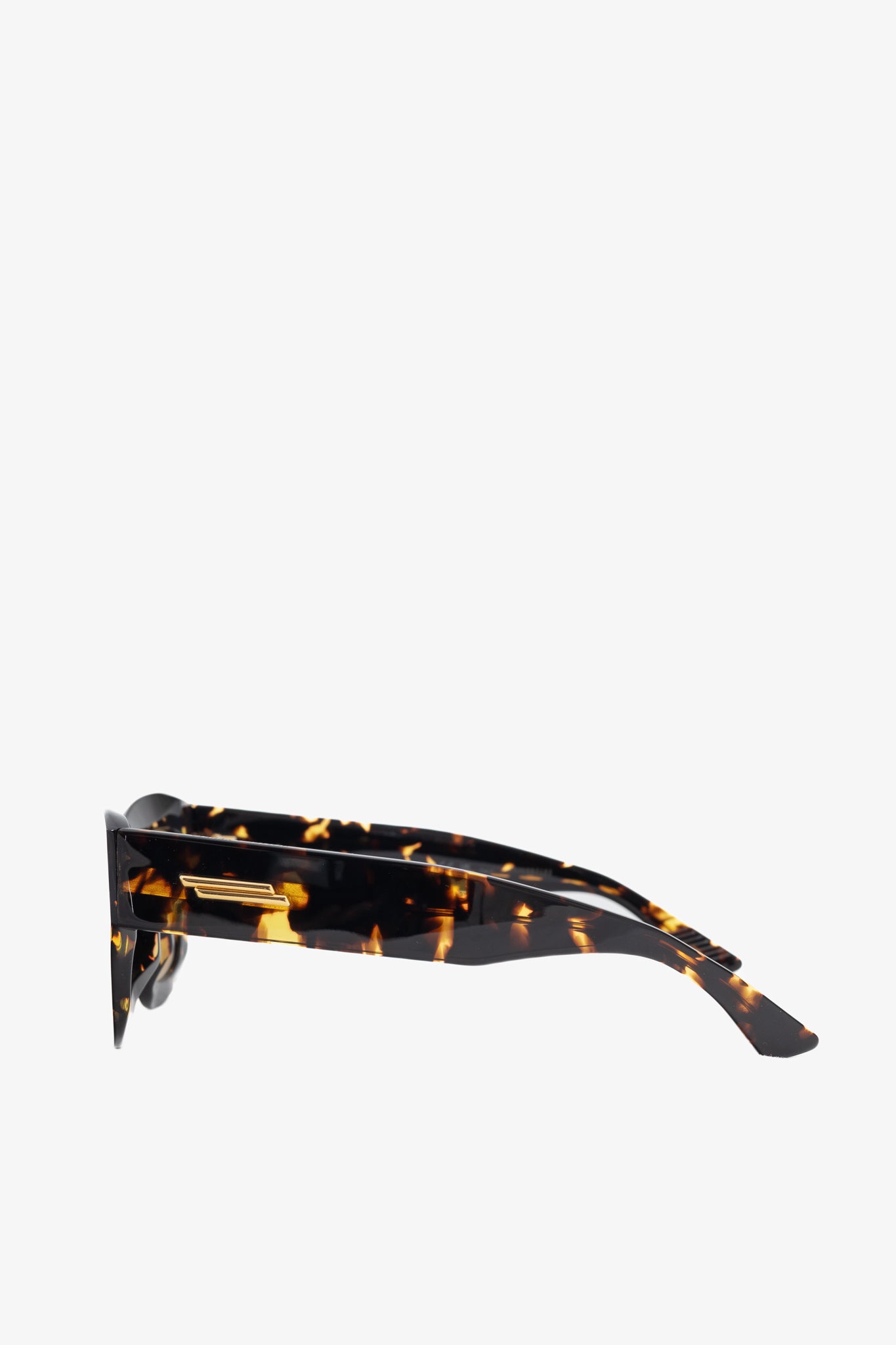 Bottega Veneta BV1357S Havana Tortoiseshell Oversized Square Sunglasses
