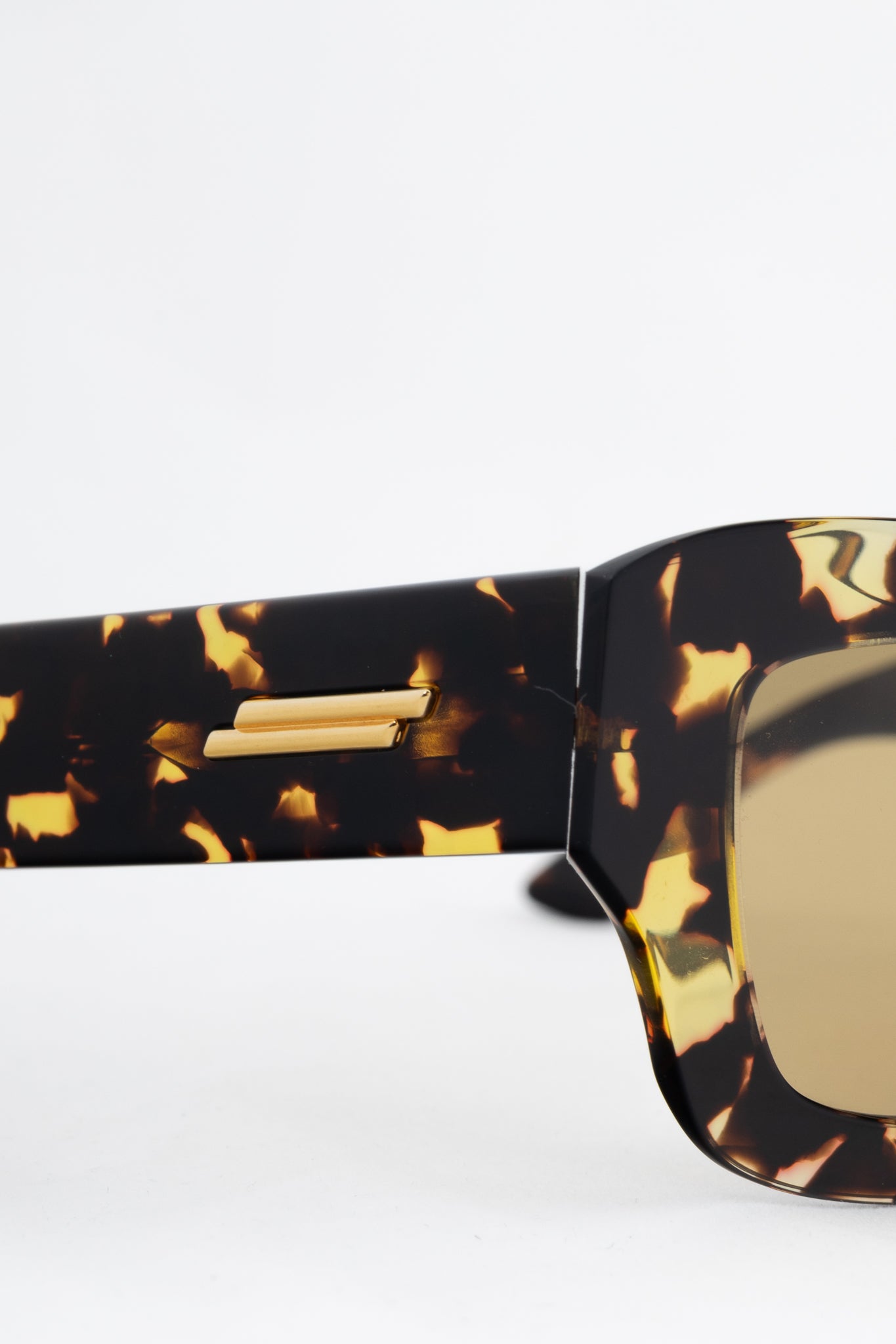 Bottega Veneta BV1357S Havana Tortoiseshell Oversized Square Sunglasses
