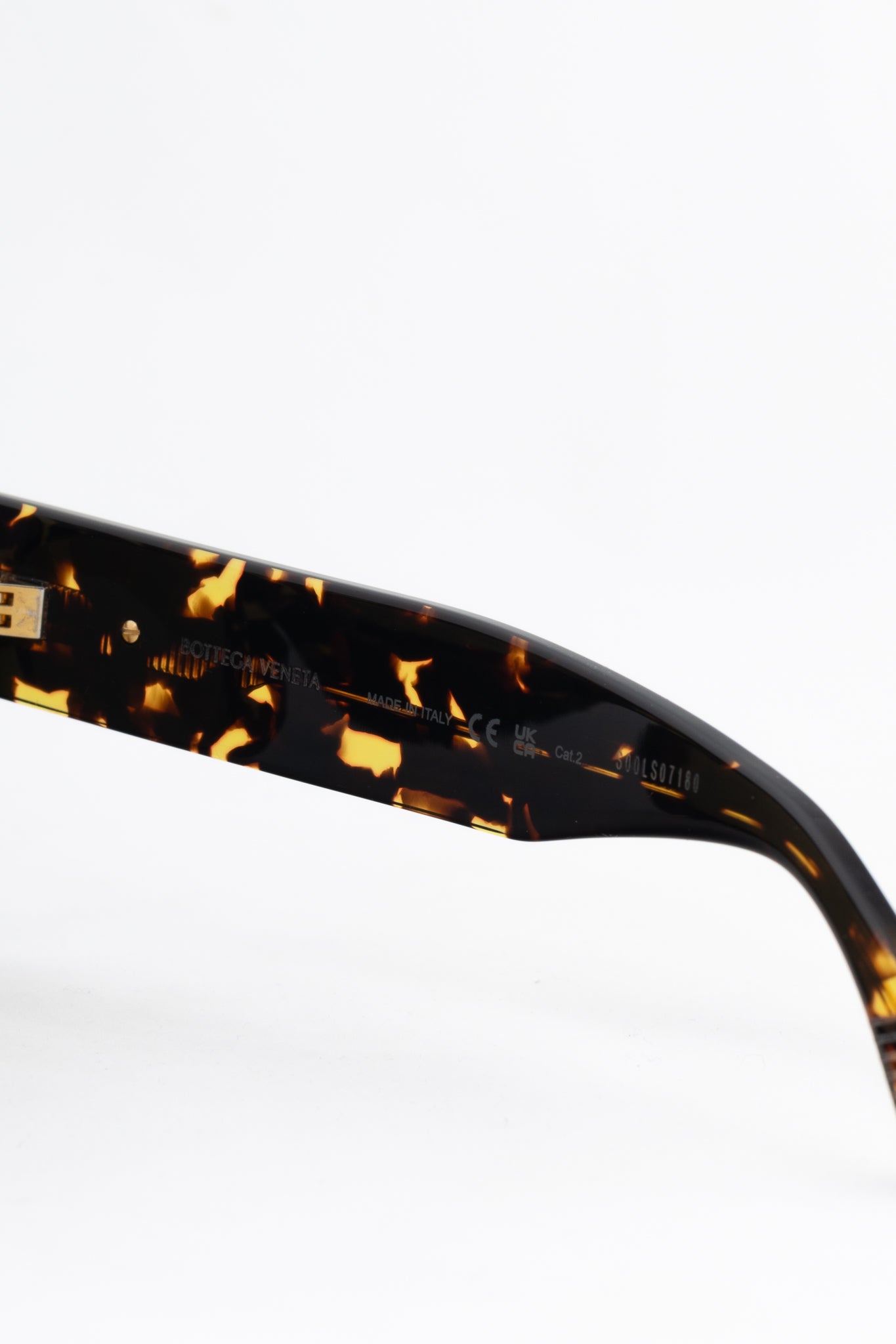 Bottega Veneta BV1357S Havana Tortoiseshell Oversized Square Sunglasses
