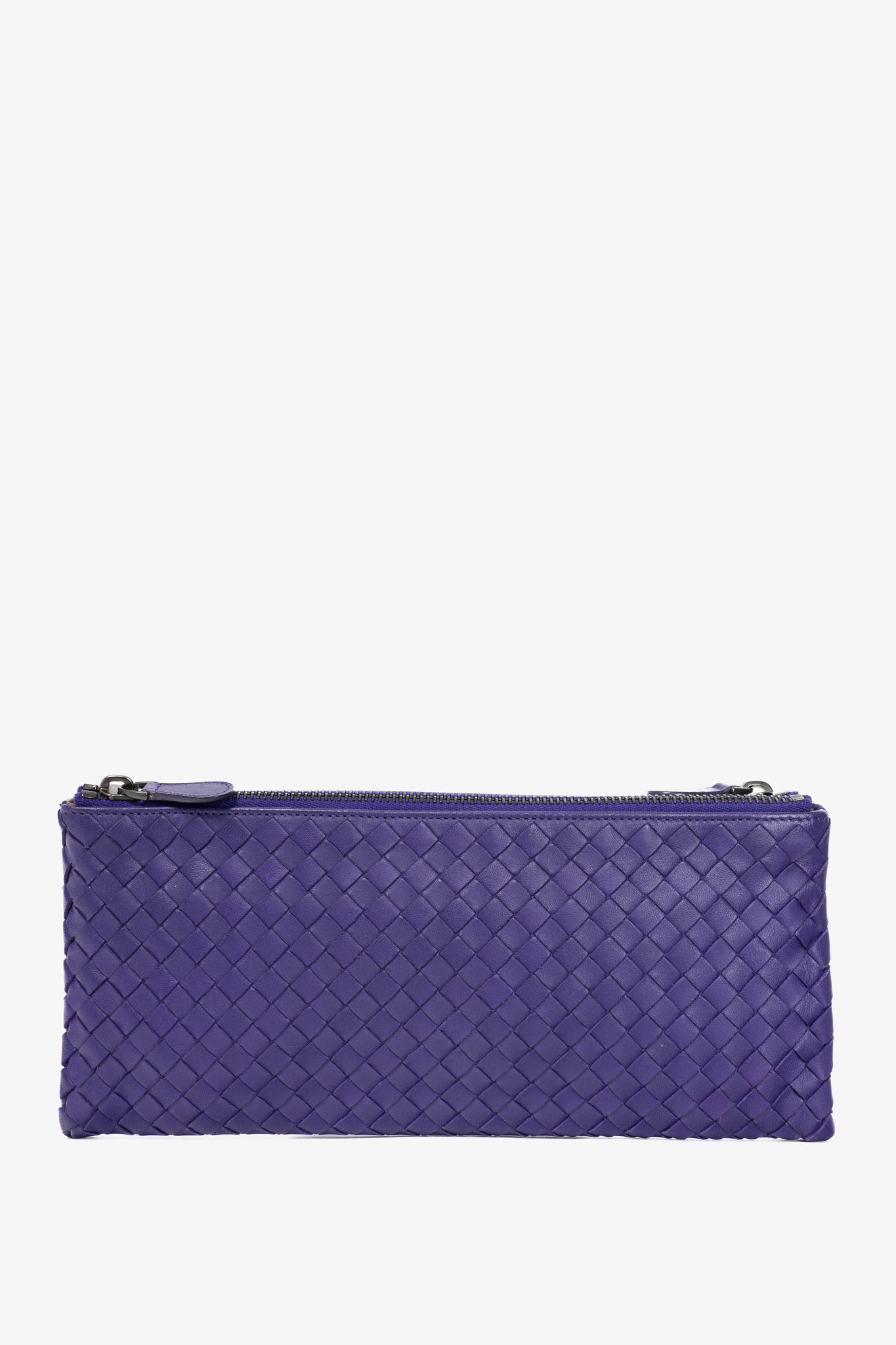 Bottega Veneta Purple Nappa Intrecciato Bifold Clutch