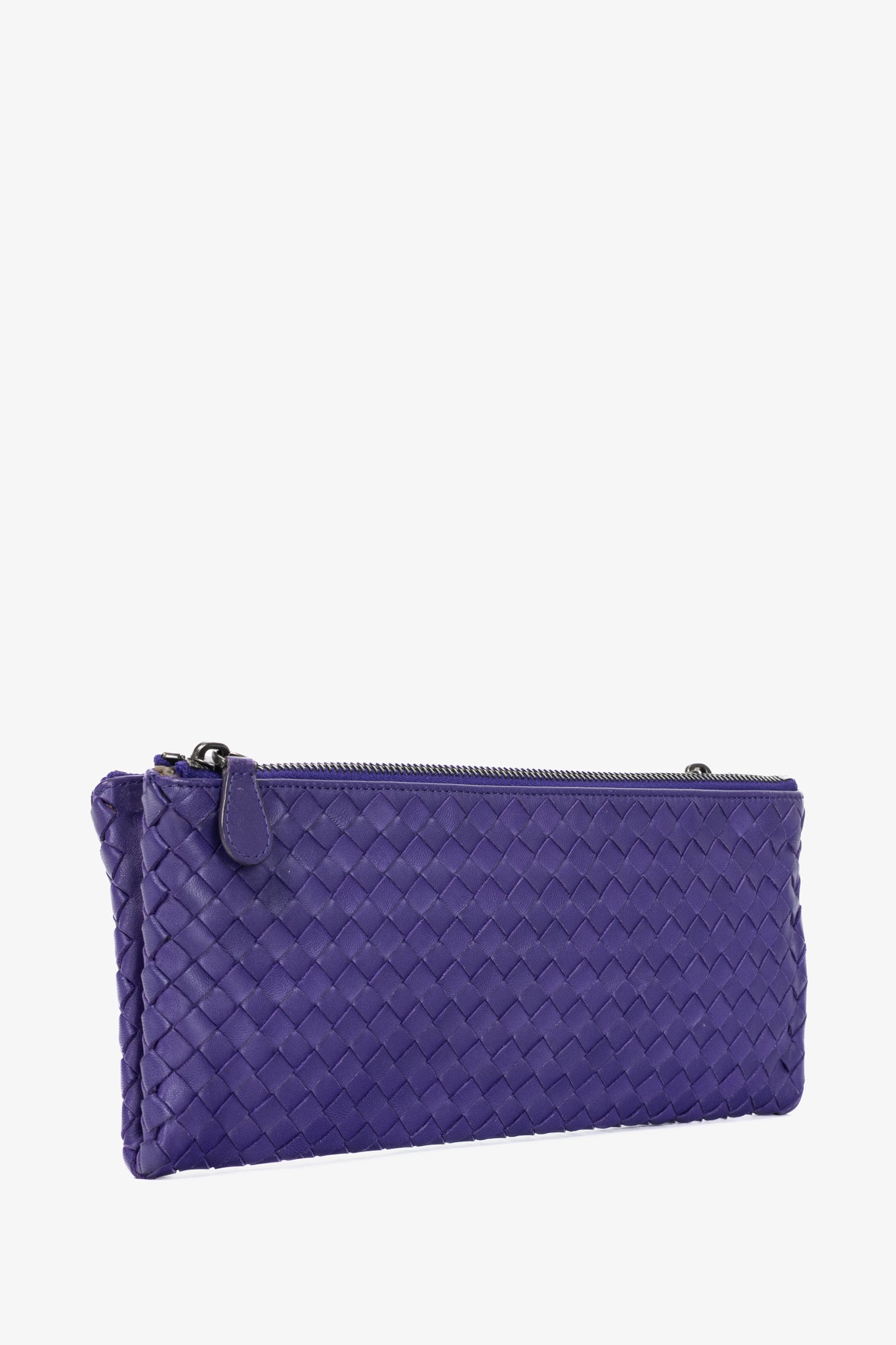Bottega Veneta Purple Nappa Intrecciato Bifold Clutch