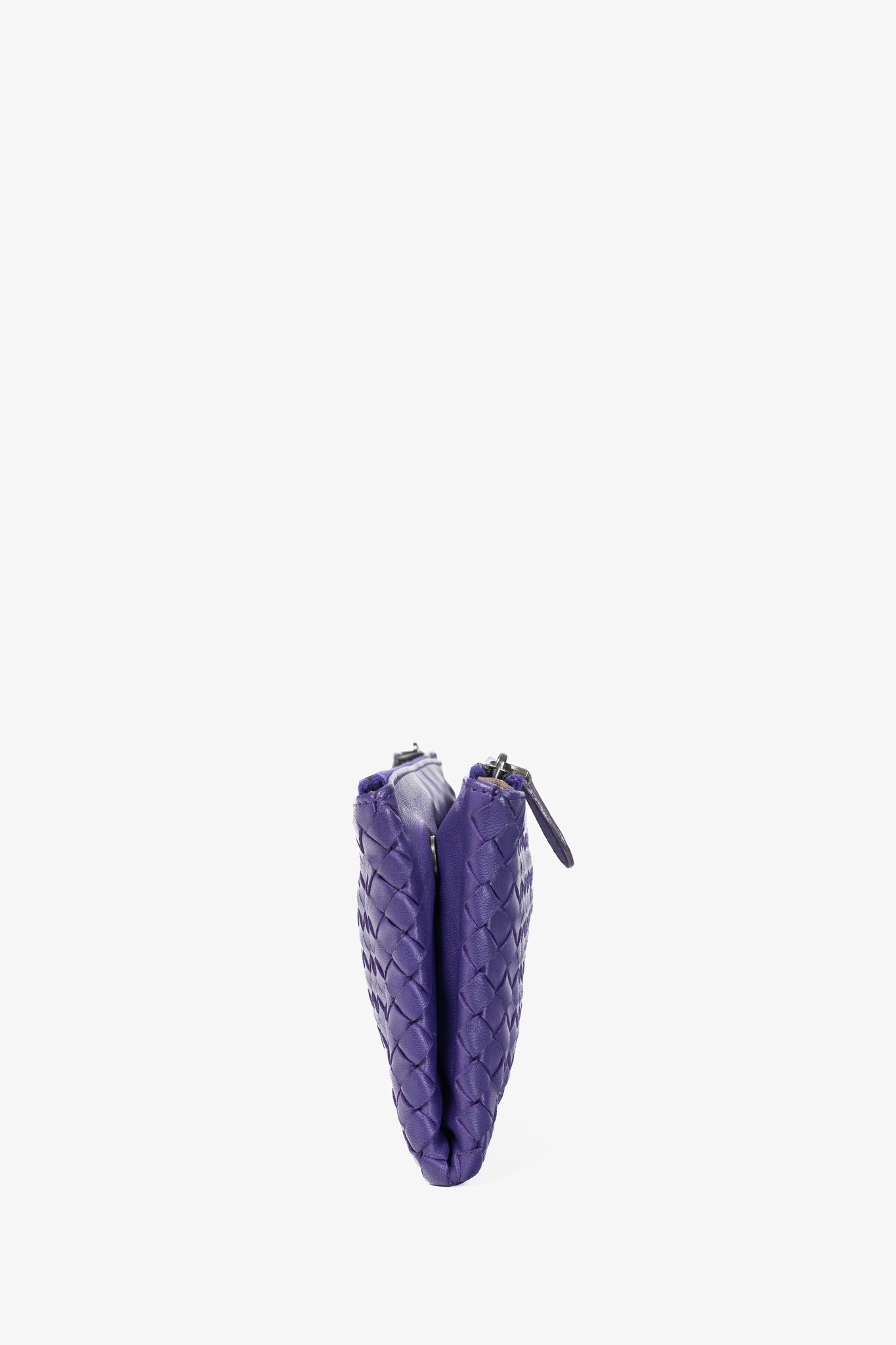 Bottega Veneta Purple Nappa Intrecciato Bifold Clutch