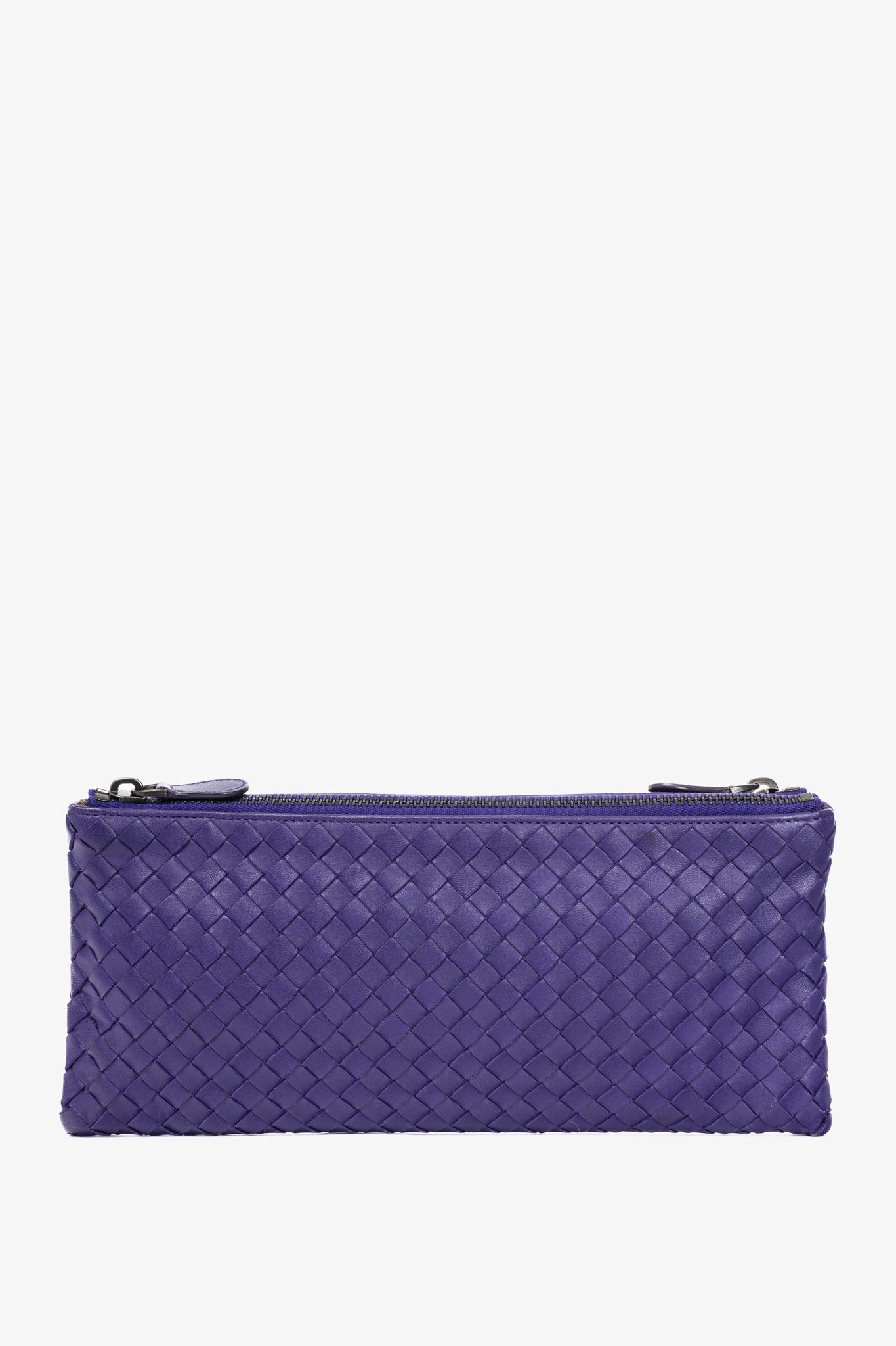 Bottega Veneta Purple Nappa Intrecciato Bifold Clutch