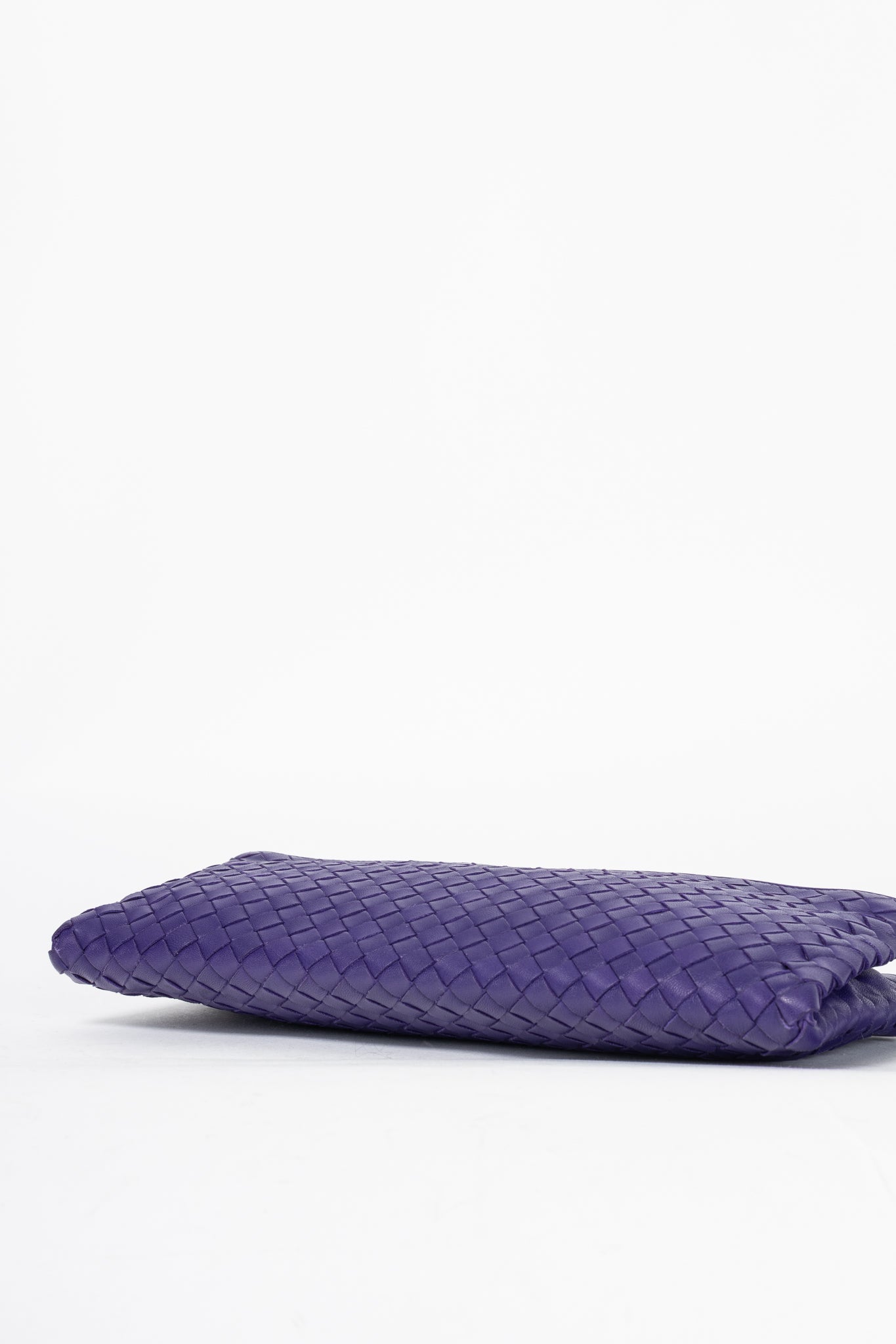 Bottega Veneta Purple Nappa Intrecciato Bifold Clutch