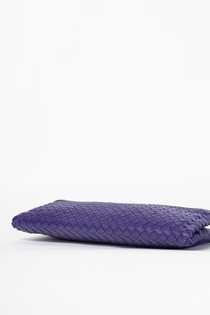 Bottega Veneta Purple Nappa Intrecciato Bifold Clutch