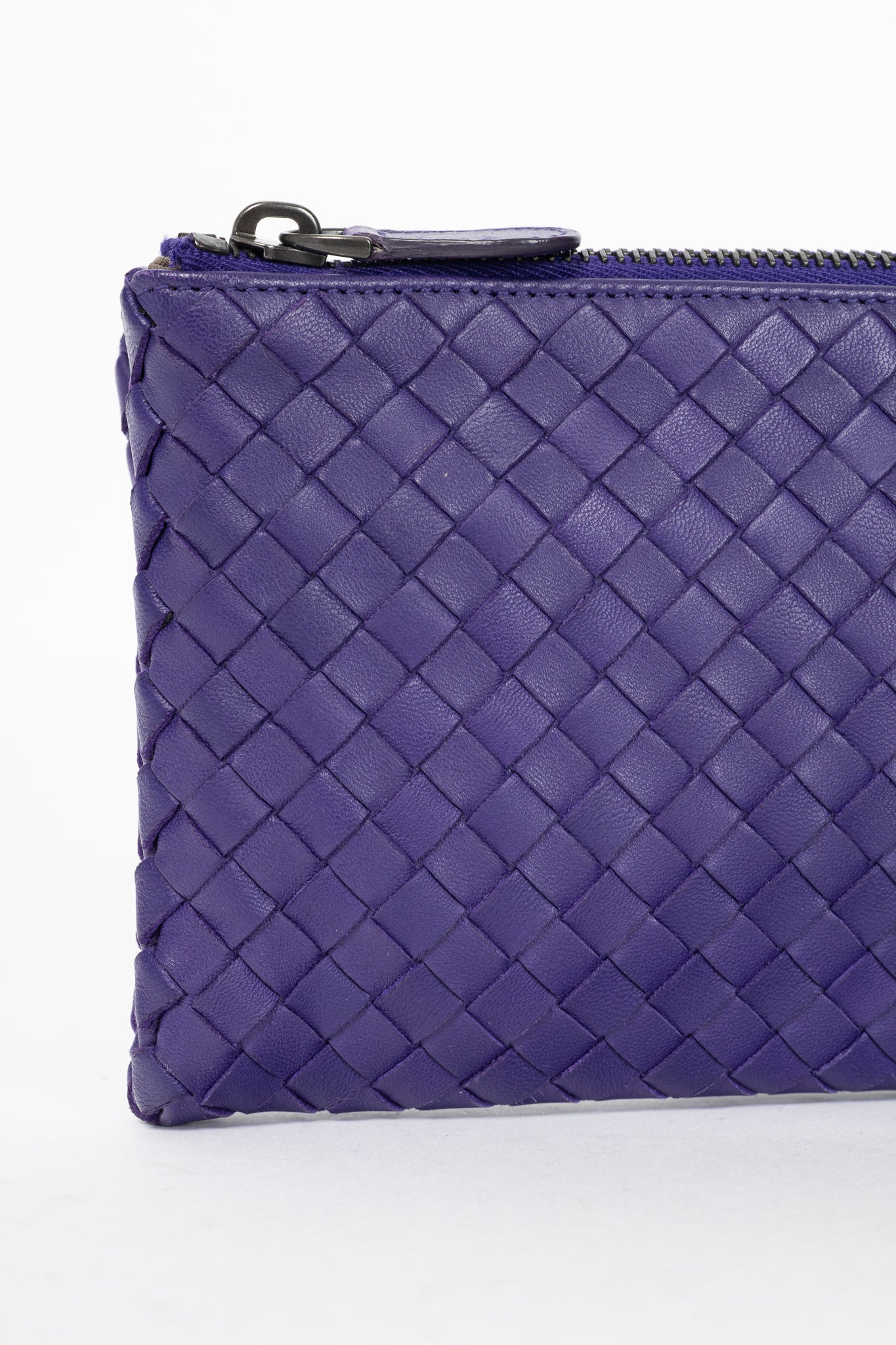 Bottega Veneta Purple Nappa Intrecciato Bifold Clutch