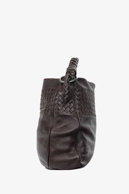 Bottega Veneta Brown Intrecciato Cervo Leather Hobo