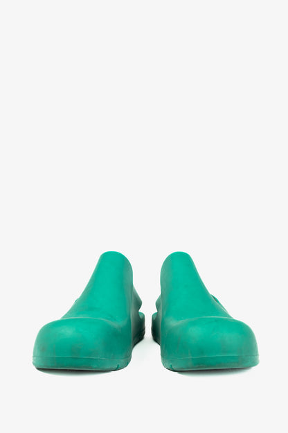 Bottega Veneta Puddle Turquoise Slingback Clog Sandals