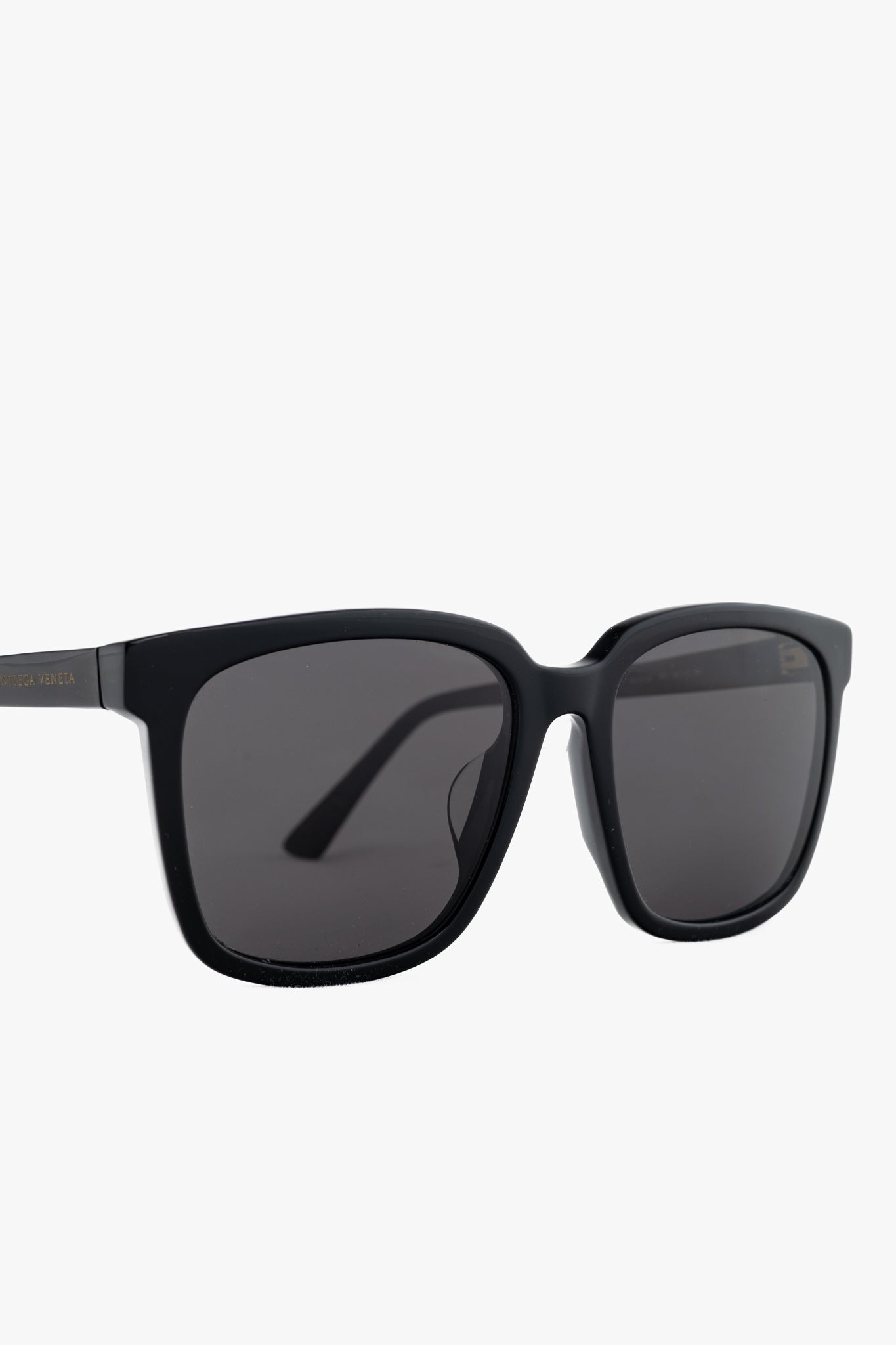 Bottega Veneta BV1021SK Black Square Acetate Sunglasses