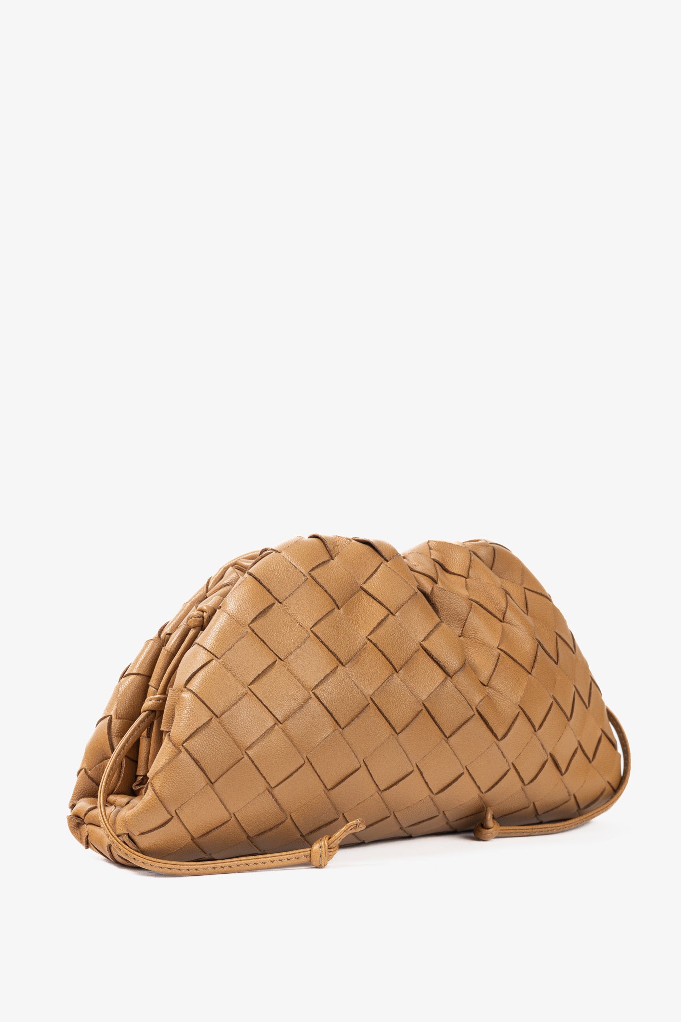 Bottega Veneta The Mini Pouch Carmel Nappa Intrecciato Crossbody
