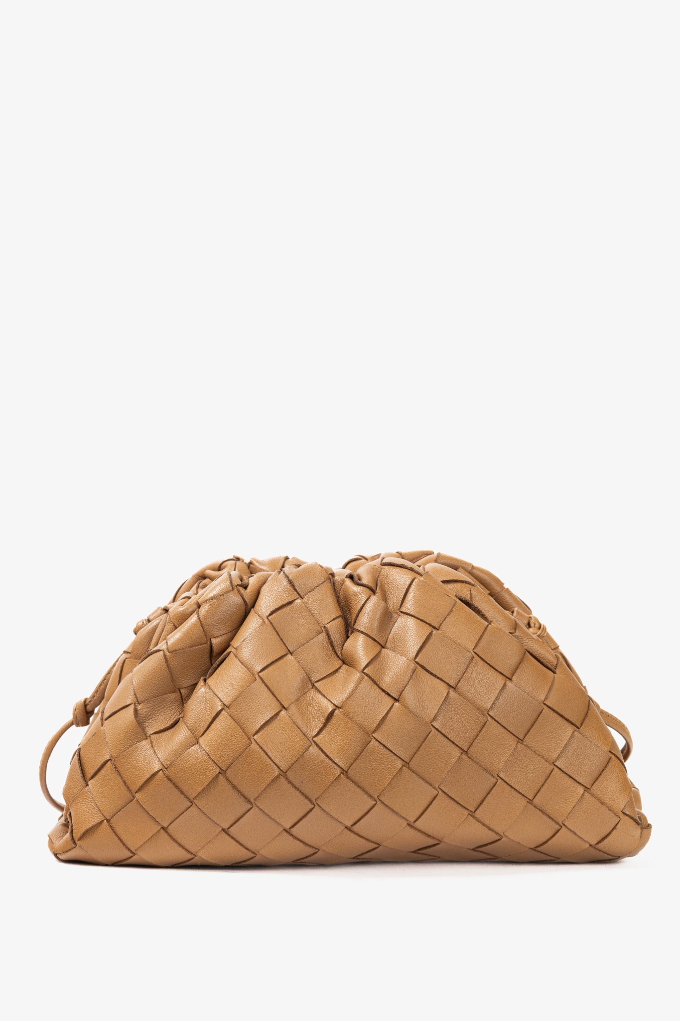 Bottega Veneta The Mini Pouch Carmel Nappa Intrecciato Crossbody