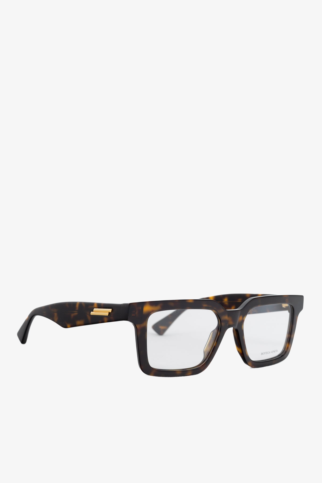 Bottega Veneta BV1216O Havana Tortoiseshell Square Glasses