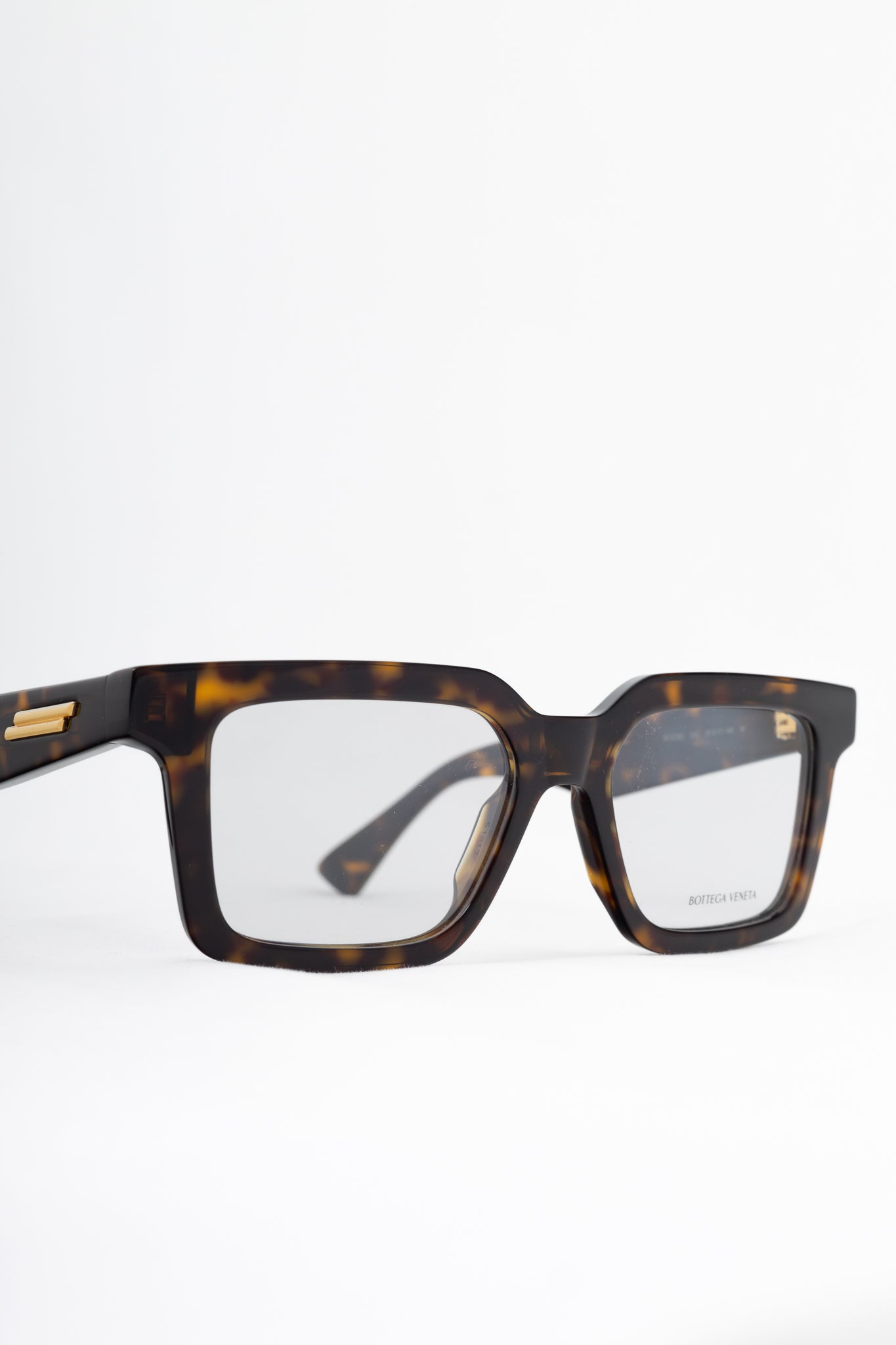 Bottega Veneta BV1216O Havana Tortoiseshell Square Glasses