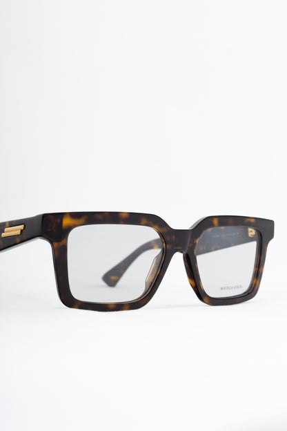 Bottega Veneta BV1216O Havana Tortoiseshell Square Glasses
