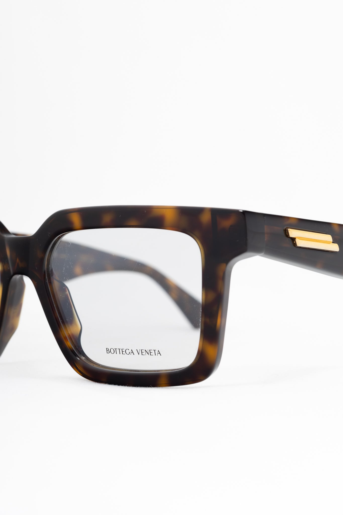 Bottega Veneta BV1216O Havana Tortoiseshell Square Glasses