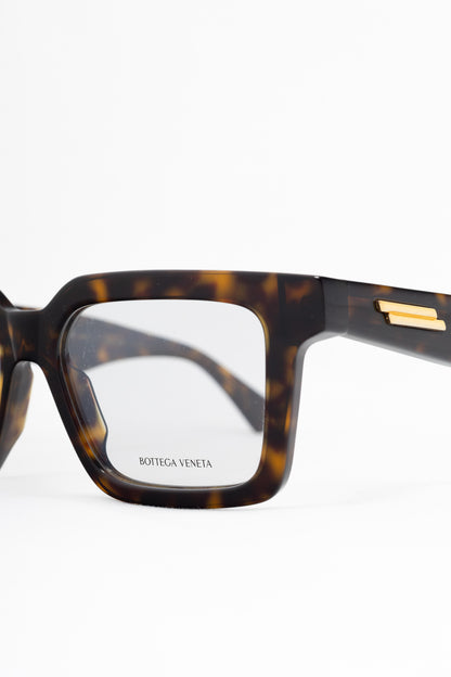 Bottega Veneta BV1216O Havana Tortoiseshell Square Glasses