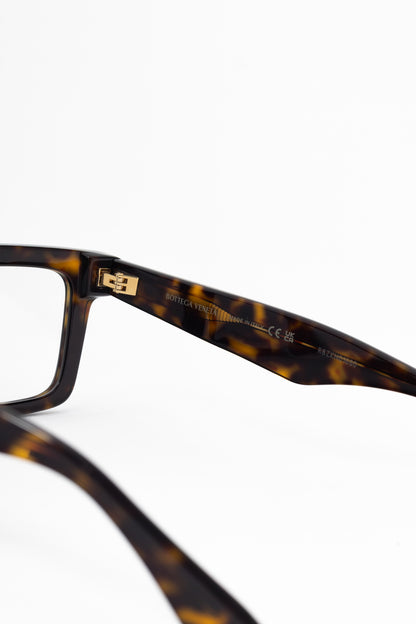 Bottega Veneta BV1216O Havana Tortoiseshell Square Glasses