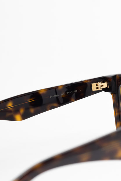 Bottega Veneta BV1216O Havana Tortoiseshell Square Glasses