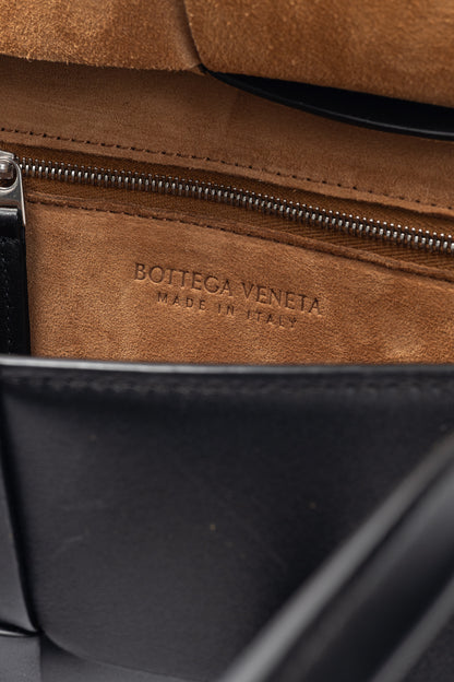 Bottega Veneta Mini Arco 29 Black Intrecciato Tote