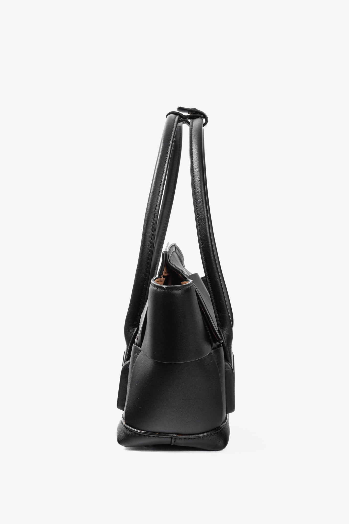 Bottega Veneta Mini Arco 29 Black Intrecciato Tote