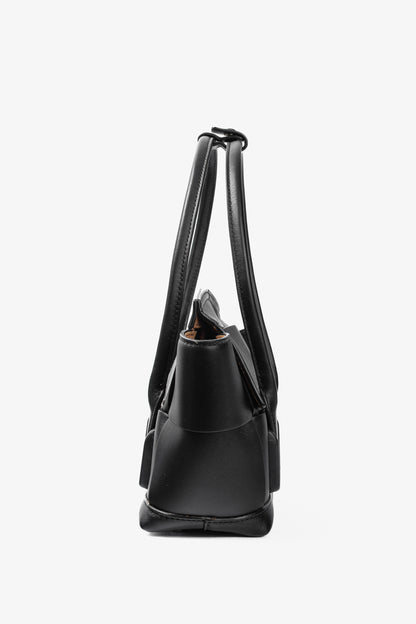 Bottega Veneta Mini Arco 29 Black Intrecciato Tote