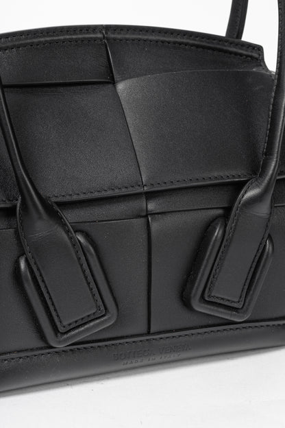 Bottega Veneta Mini Arco 29 Black Intrecciato Tote