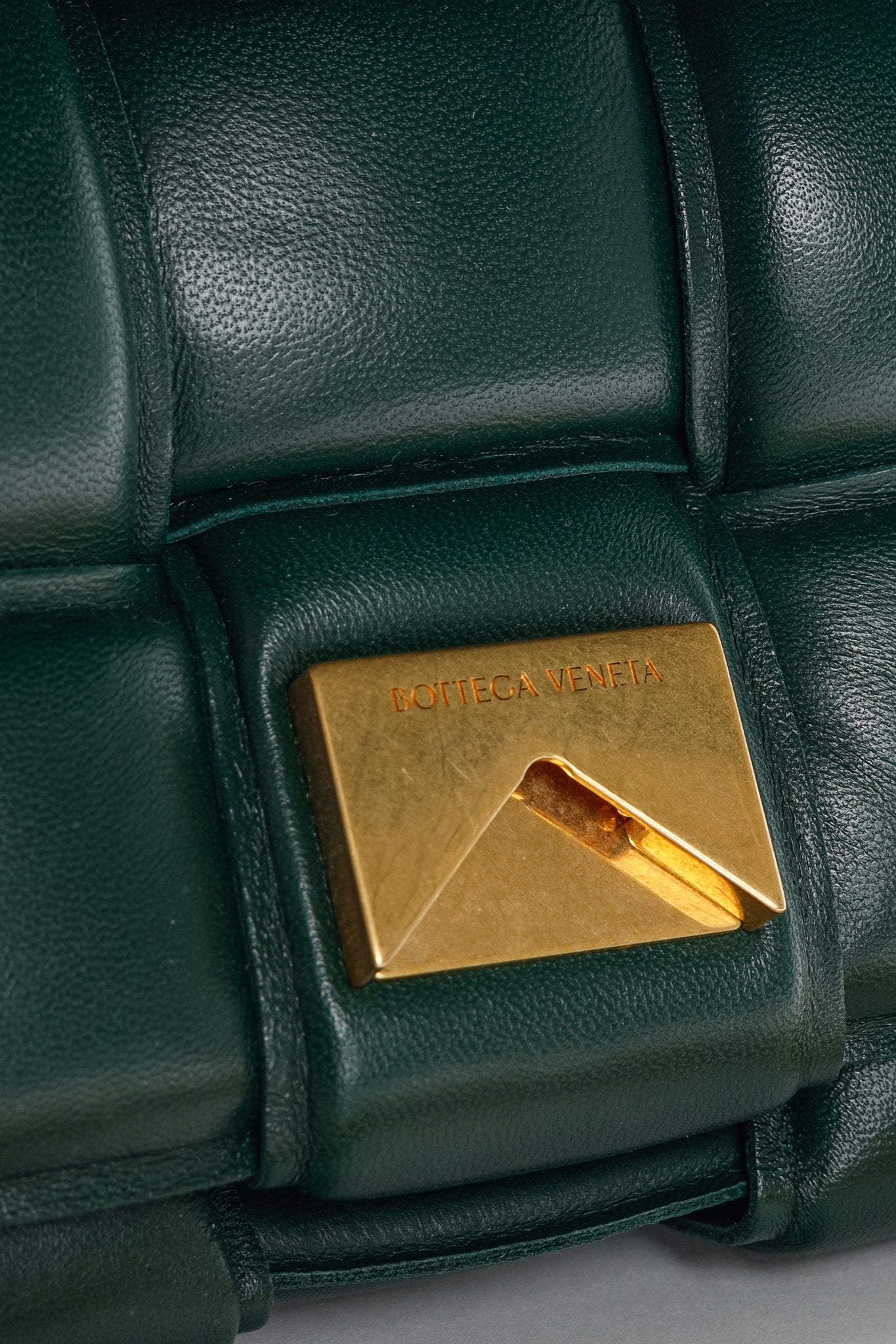 Bottega Veneta Chain Cassette Raintree Gold Padded Nappa Lambskin Bag