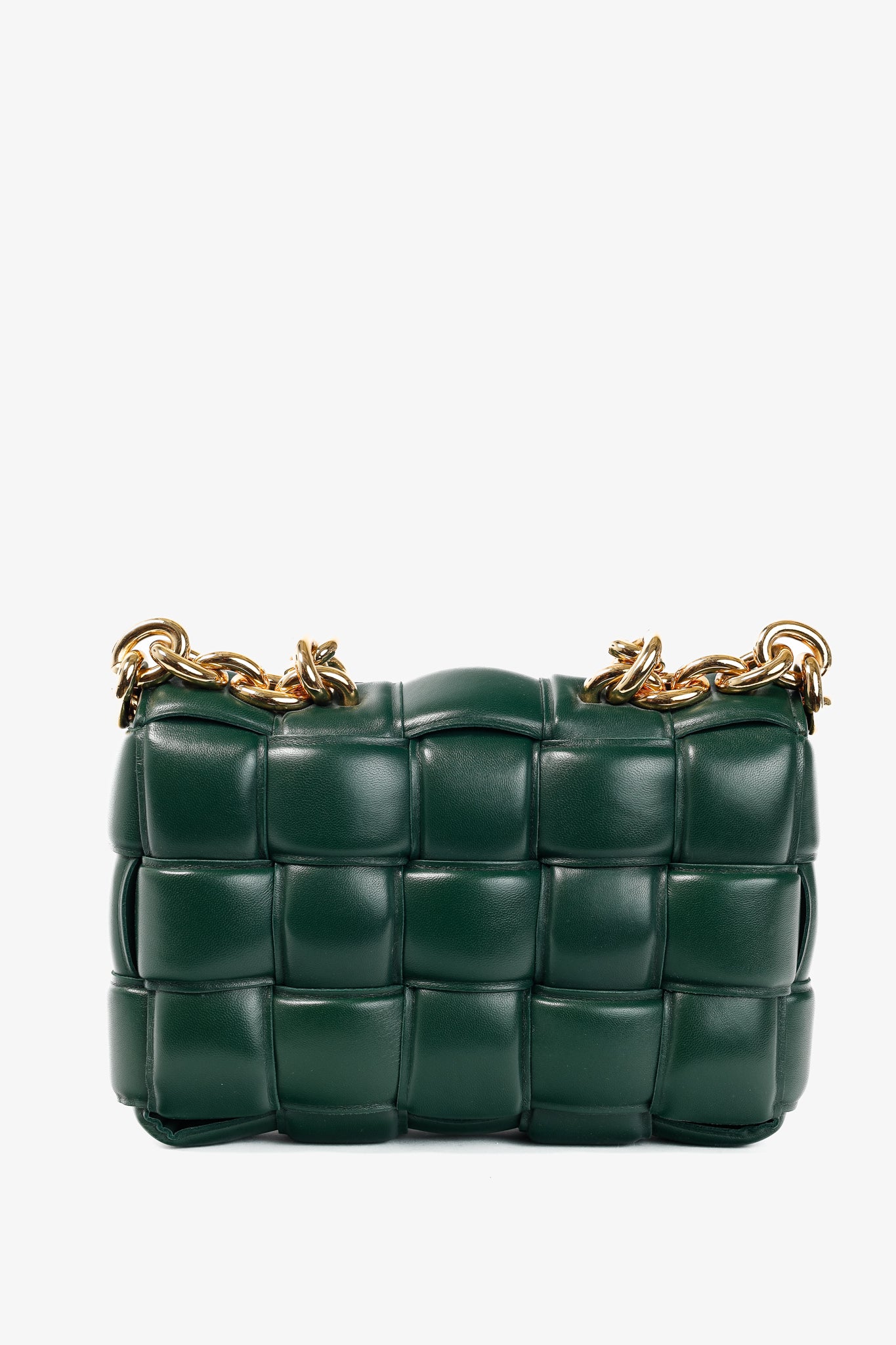 Bottega Veneta Chain Cassette Raintree Gold Padded Nappa Lambskin Bag