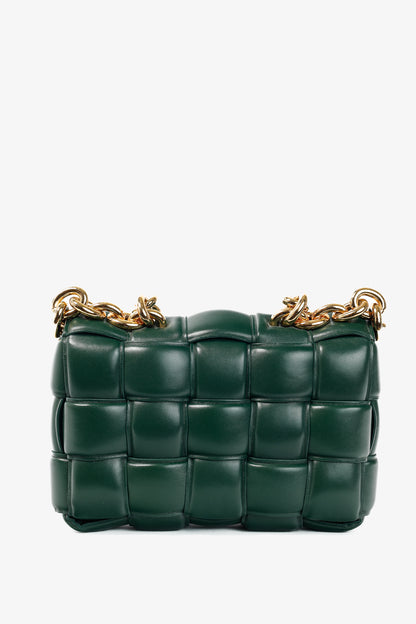 Bottega Veneta Chain Cassette Raintree Gold Padded Nappa Lambskin Bag