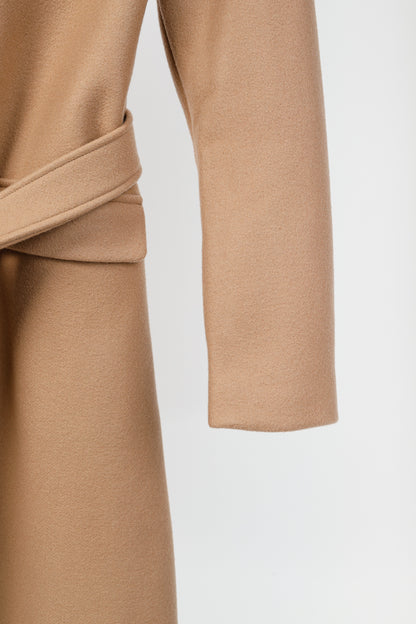 Brooks Brothers Tan Wool-Blend Belted Coat
