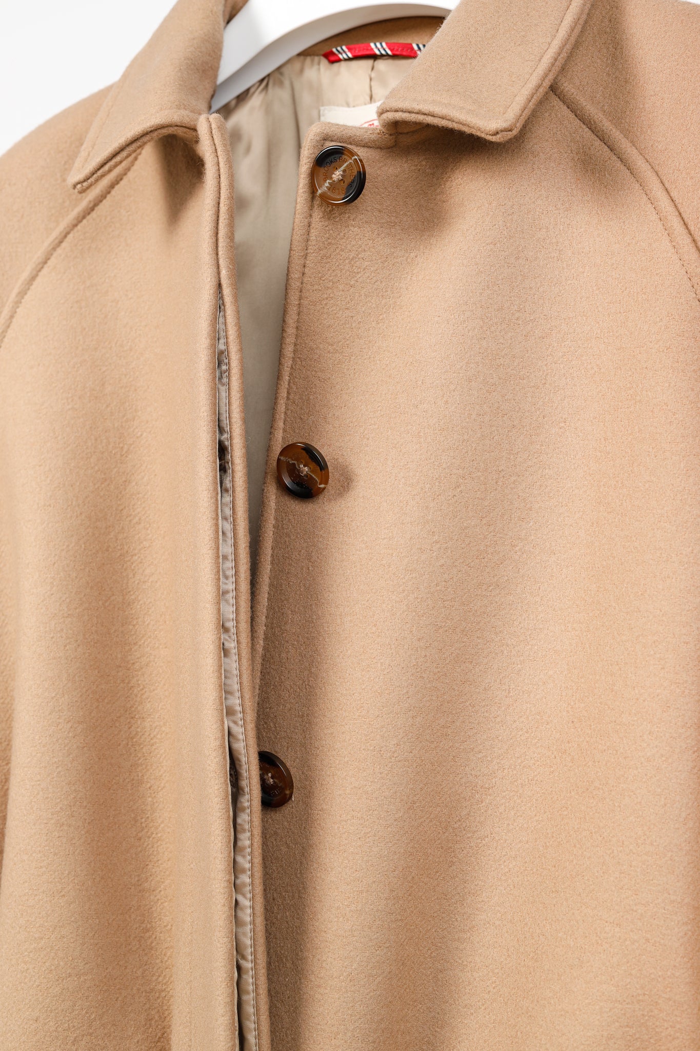 Brooks Brothers Tan Wool-Blend Belted Coat