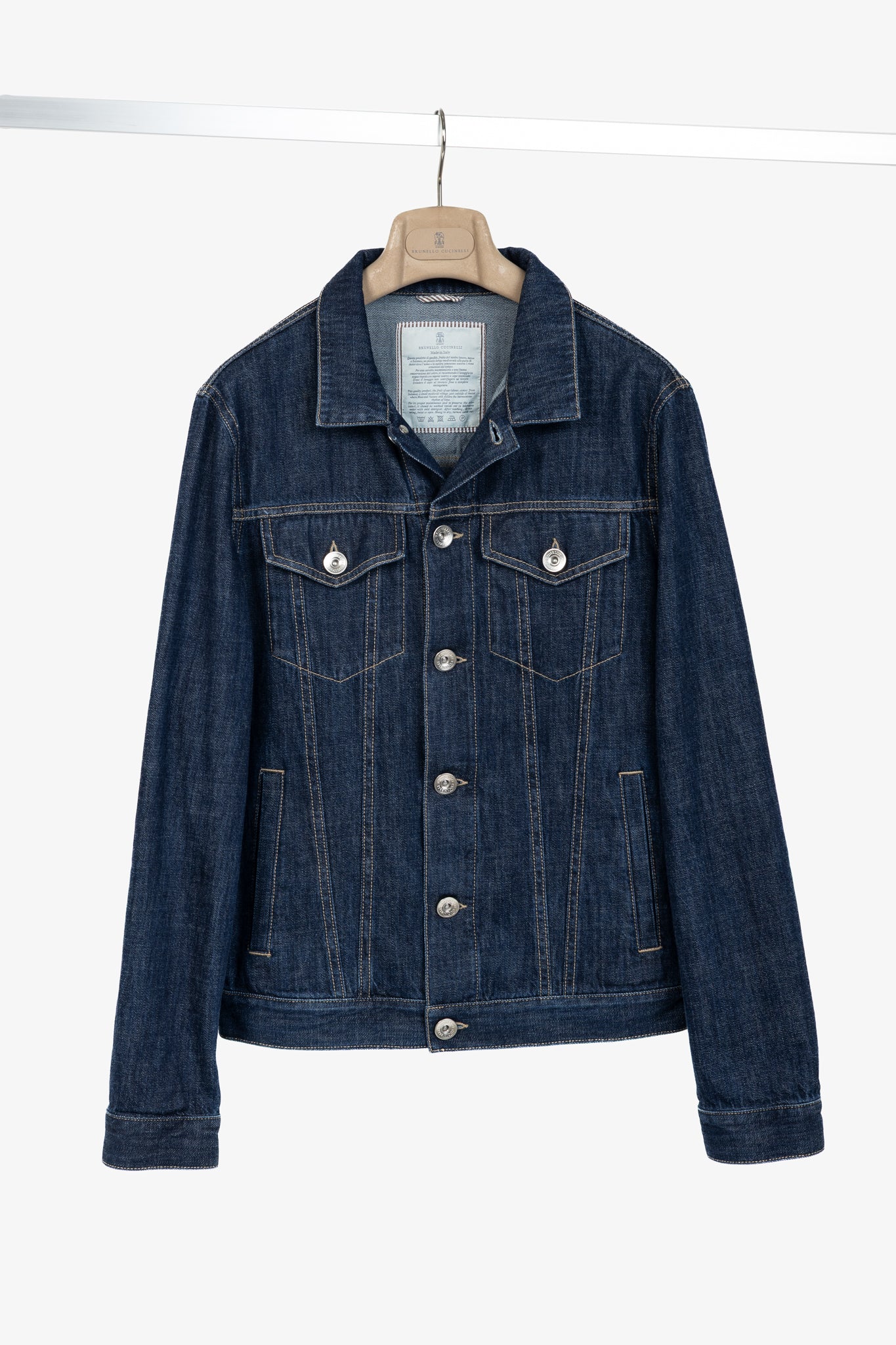 Brunello Cucinelli SS/22 Blue Cotton-Denim Jean Jacket