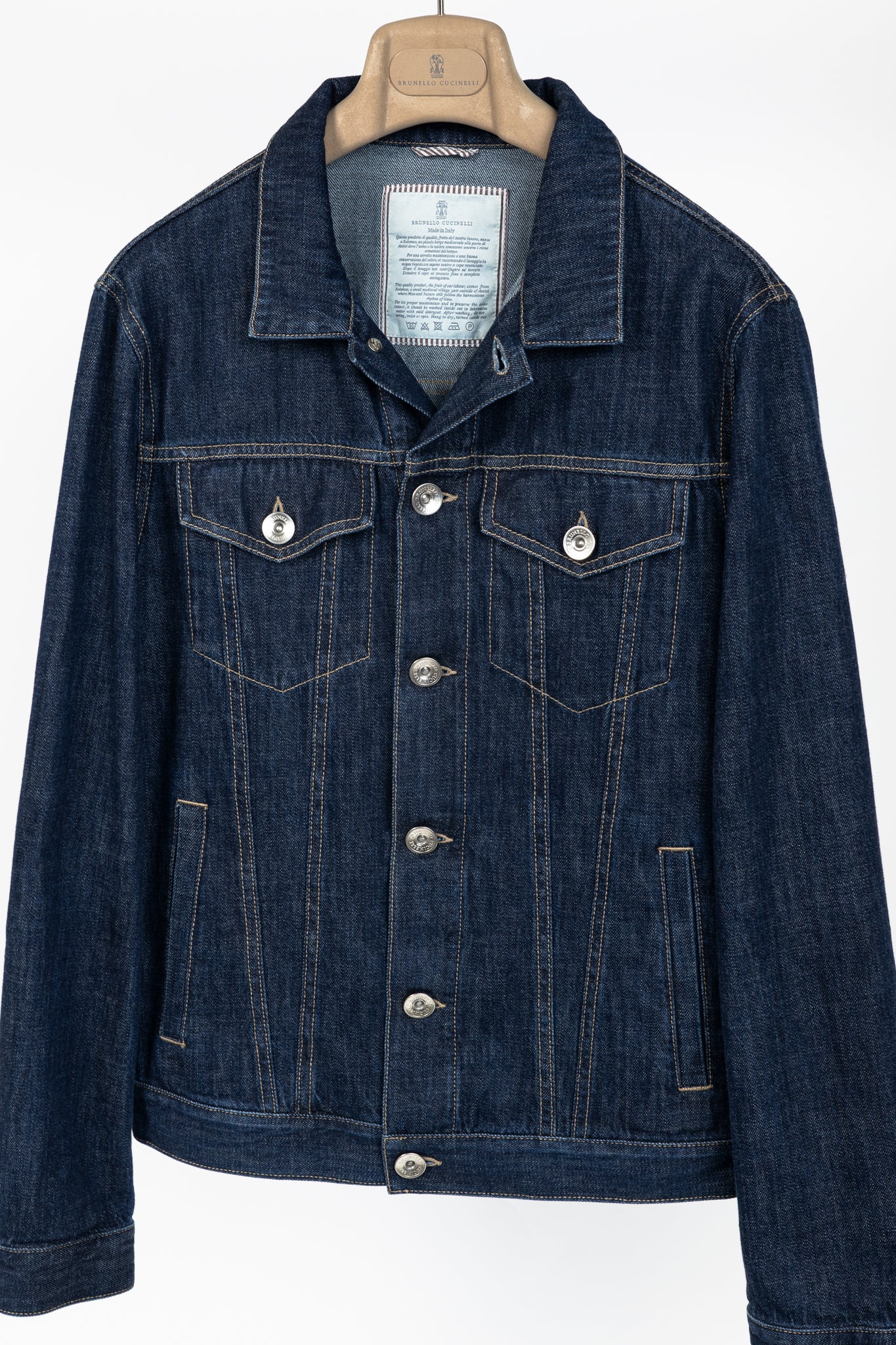 Brunello Cucinelli SS/22 Blue Cotton-Denim Jean Jacket