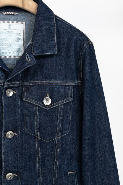 Brunello Cucinelli SS/22 Blue Cotton-Denim Jean Jacket