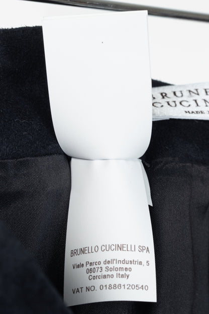 Brunello Cucinelli AW/16 Navy Suede Pencil Skirt