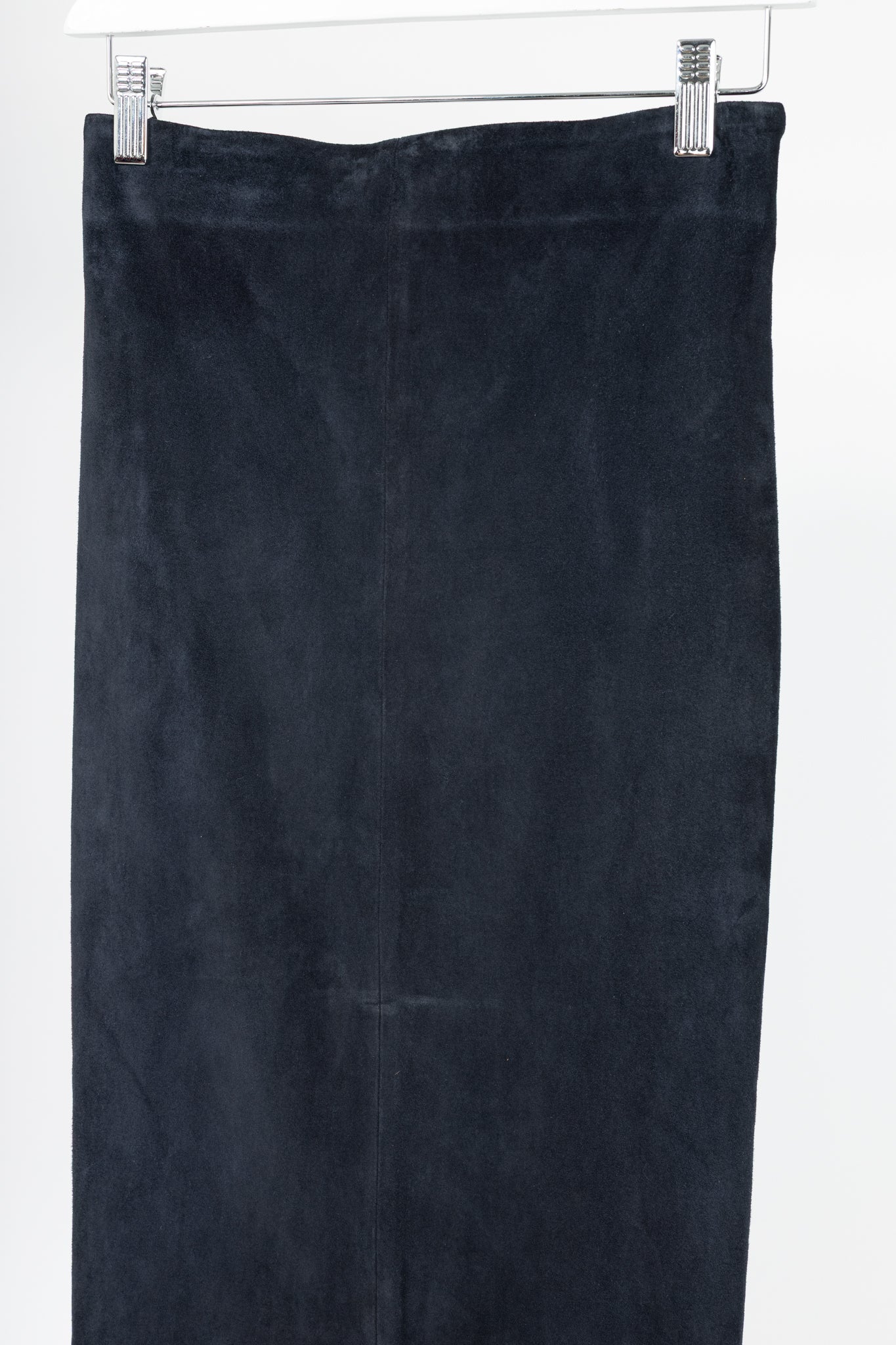 Brunello Cucinelli AW/16 Navy Suede Pencil Skirt