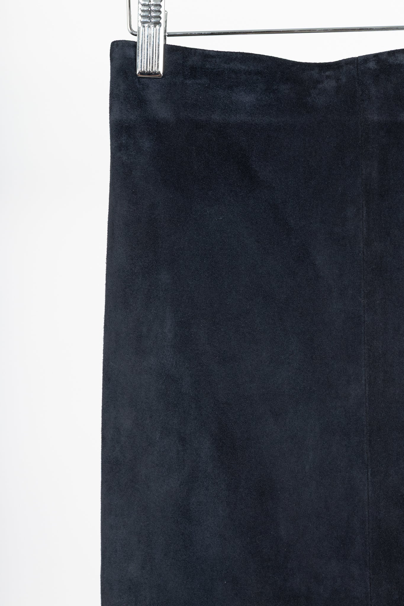Brunello Cucinelli AW/16 Navy Suede Pencil Skirt