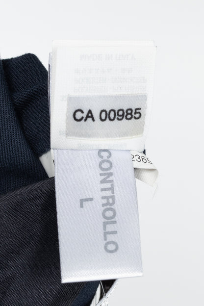 Brunello Cucinelli Navy Cotton Pencil Skirt