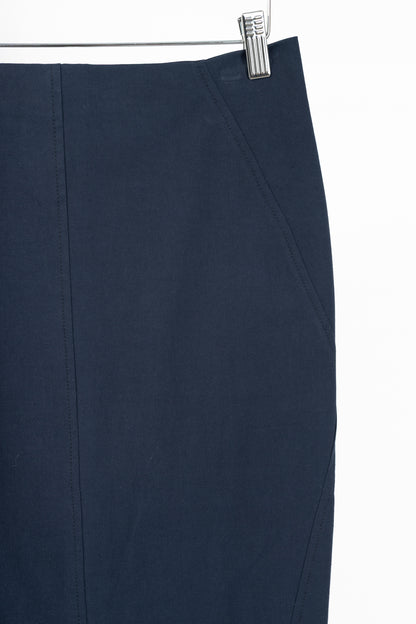 Brunello Cucinelli Navy Cotton Pencil Skirt