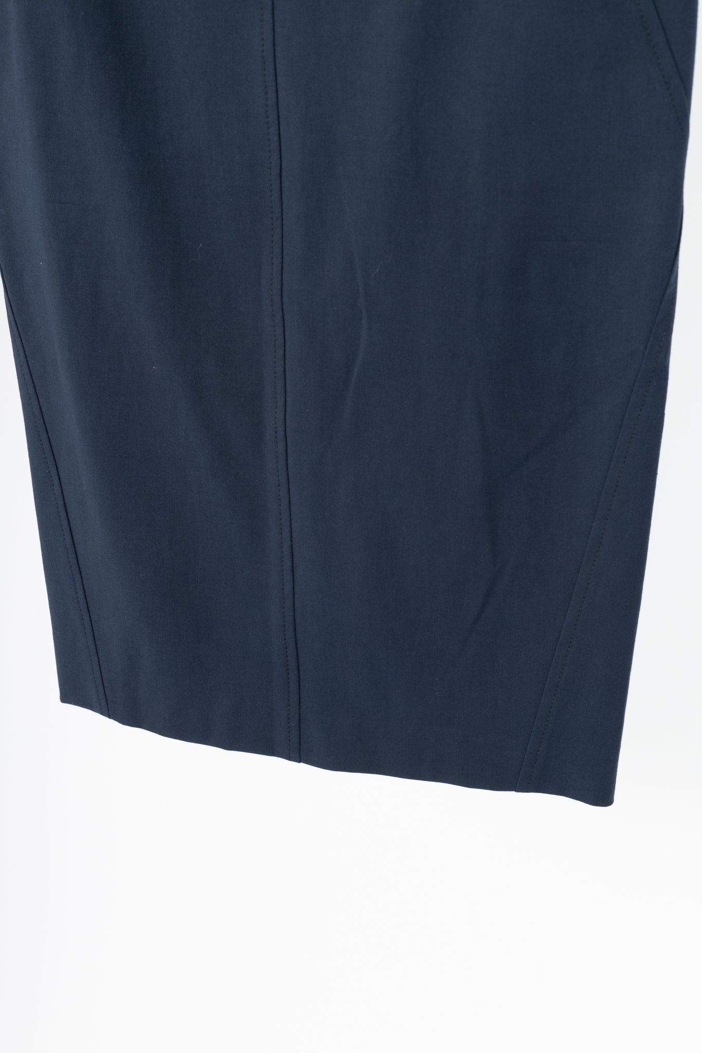 Brunello Cucinelli Navy Cotton Pencil Skirt